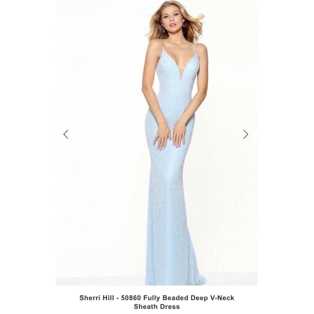 Sherri Hill Baby Blue PROM Homecoming Dress
